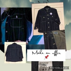 Liz Claiborne cropped dark washed denim